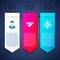 Set Scientist and test tube, Paper plane and Outsourcing concept. Business infographic template. Vector