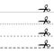 Set - scissors with dashed line