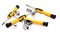 Set of screwdrivers with yellow handle