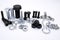 Set of screws of different types, allen, grade 5, hexagonal millimeter, eye bolts, washers, dowel, car screw, clamps