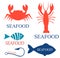 Set of seafood logo