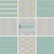 Set of seamless abstract geometric patterns in pastel colors