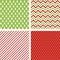 Set of seamless abstract patterns. Christmas backgrounds