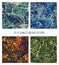 Set of seamless abstract patterns spots