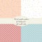 Set of seamless backgrounds with dots. Templates of circles. Retro style. Vector illustration.