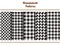 Set of seamless black and white houndstooth vector patterns