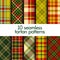 Set of seamless christmas tartan patterns