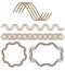 Set of seamless decorative elements.