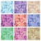 Set of seamless different colored marble patterns