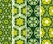 Set seamless floral desing pattern