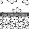 Set of seamless naive minimalistic patterns with little flowers.