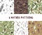 Set of seamless nature patterns