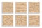 Set of seamless parquet textures. 3D patterns of wood materials