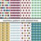 Set seamless pattern with black dotted lines