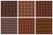 Set of seamless pattern with chocolate texture