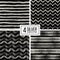 Set of seamless pattern silver glitter stripes, zigzag chevron, wavy stripe