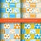 Set Of Seamless Patterns With Decorative Pillows And Home Decor Cushions