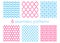 Set of seamless patterns. Geometric backgrounds. Abstract textures. Mermaid pattern. Chevron backdrop. Hexagon