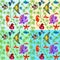 Set of seamless patterns of marine life