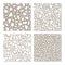 Set with seamless patterns in terrazzo style. Different textures of stone flooring in vector