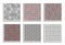 Set of seamless pavement textures. Vector repeating patterns of street tiles