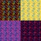 Set of seamless repeating patterns from color crosses