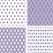 Set of seamless rhombus ultra violet backgrounds