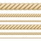 Set of seamless ropes of different thickness