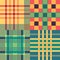 Set of seamless tartan patterns