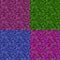Set seamless texture of colorful curls
