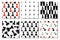 Set of seamless vector patterns with icons of chess.