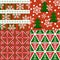 Set of seamless Xmas patterns