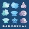 Set of seashell icons