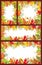 Set of Seasonal banner of autumnal leaves