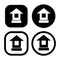 set of security post, guardhouse vector icon symbol Vector Illustration Logo Template