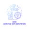 Set service identifier gradient blue concept icon