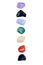 Set of seven healing chakra stones for crystal healing