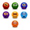 Set of seven rainbow colorful emoticons