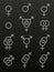 Set of sexuality line icons