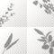 Set of Shadow Overlay Plant Vector Mockup. The transparent Shadows overlay effects Of Leaf in a modern minimalist style