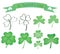 Set of shamrock icons