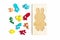 Set of shape Montessori style toys Children wooden eco friendly logic games for preschool kids Playthings for baby