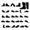 Set of shoes vector fashion, sport, street,rider, different style - Vector