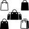 Set shopping bag icon vector. Collection Paper Bag. Group Product sale bag. Shopping symbol, L