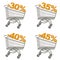 Set of shopping cart with discount