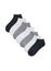 Set of short socks white, grey, black isolated on white background. Three pair of socks in different colors. Sock for sports