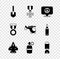 Set Shovel, Military reward medal, Location peace, Jet fighter, Hand grenade, Rocket launcher, and Helicopter icon