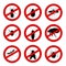 Set sign ban anti mosquito -