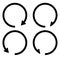Set sign reload refresh icon, spinning arrows in a circle, vector symbol sync, renewable crypto currency, renew vector-01