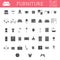 Set of Silhouette furniture outline icons. Trendy